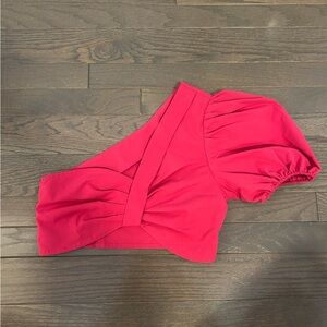 Pink shein one shoulder top